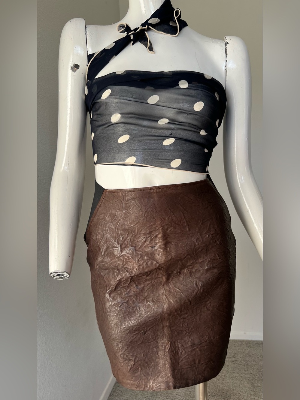 CAPRETTA 100% Leather Mini Sirt- Made in the US